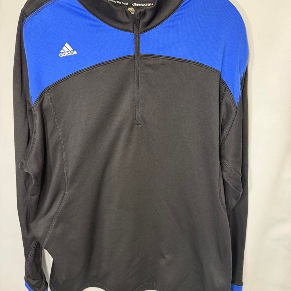 Adidas Men's Black and Grey Sweatshirt